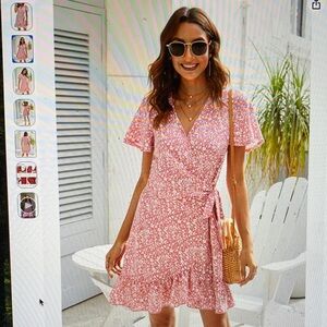 Naggoo Pink Floral Dress